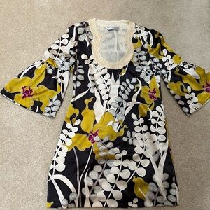 Trina Turk Cream Sequin Blouse